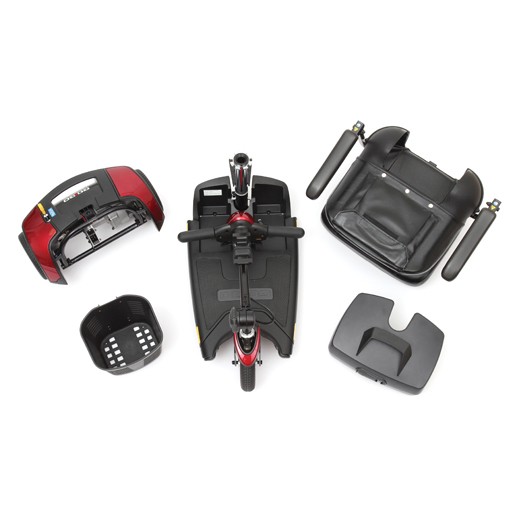 Disassembled Parts of 3-Wheel Travel Mobility Scooter for Rental