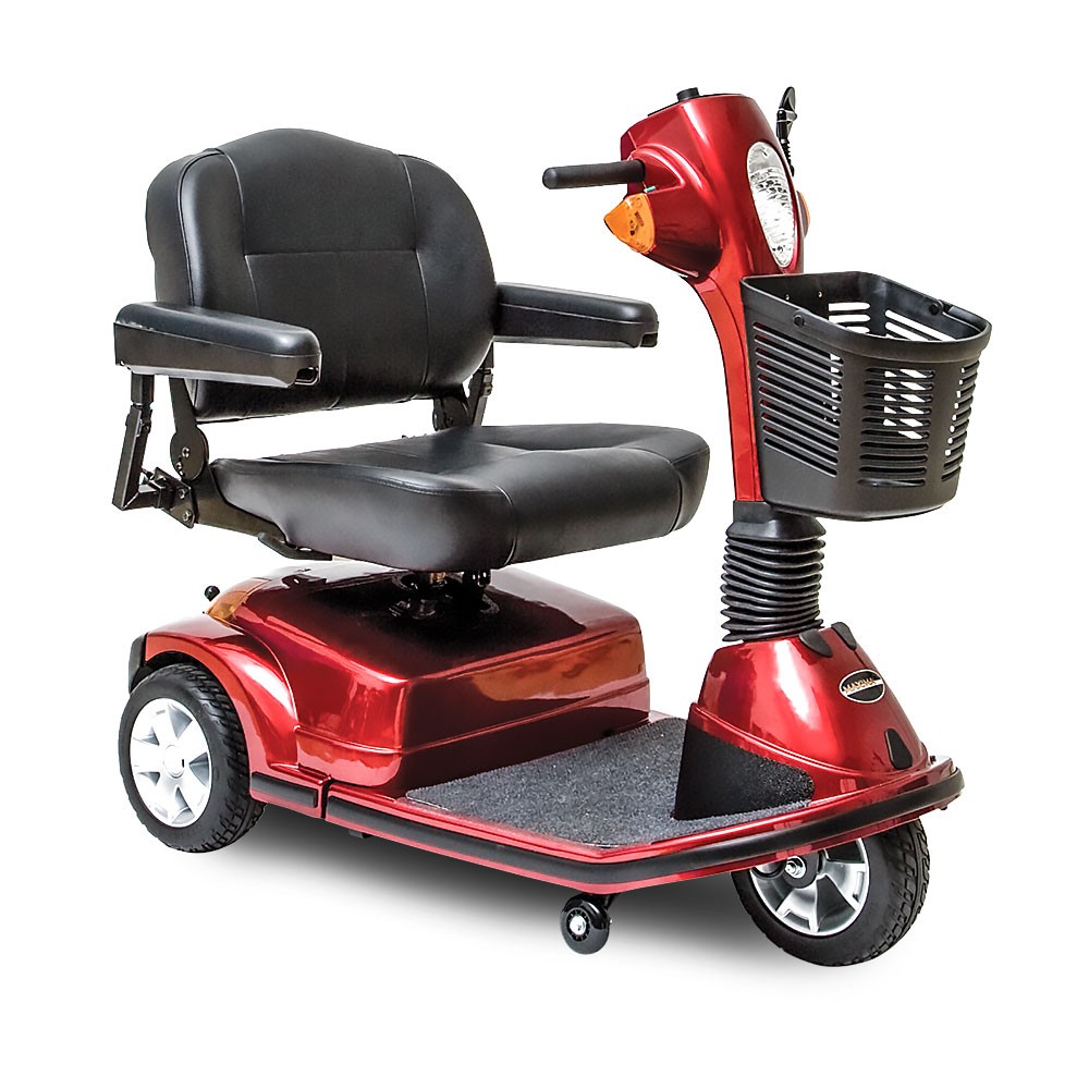 Red Heavy Duty/Bariatric Mobility Scooter with 3 wheels for Rental