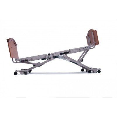 Basic American Zenith 7100 Hi-Low Hospital Bed with One Side Lowered