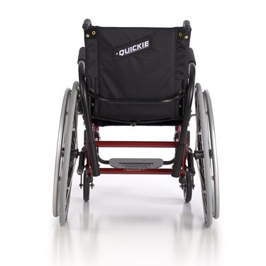 Back view of Red Quickie GP/GPV Rigid Manual Wheelchair