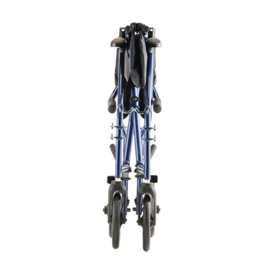 Folded Blue Nova 18" Ultra Lightweight Transport Wheelchair