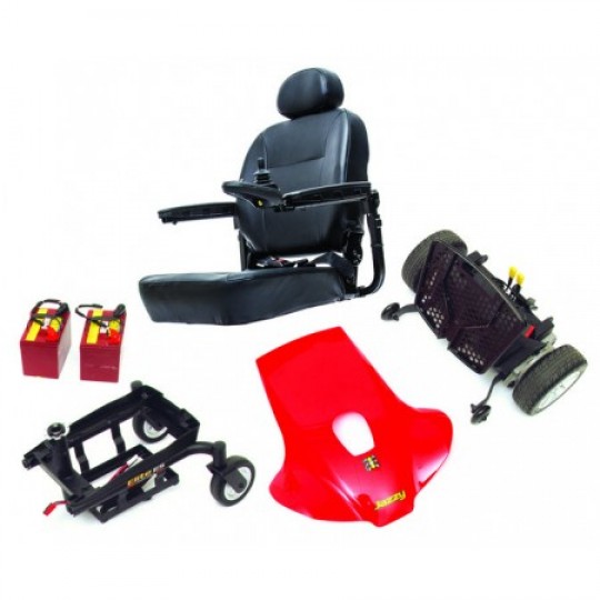 Disassembled Parts of Pride Jazzy Elite ES Portable Power Wheelchair