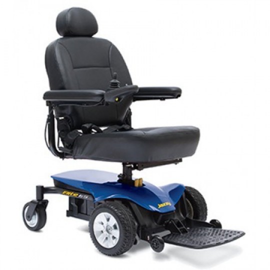Front View of Blue Pride Jazzy Elite ES Portable Power Wheelchair