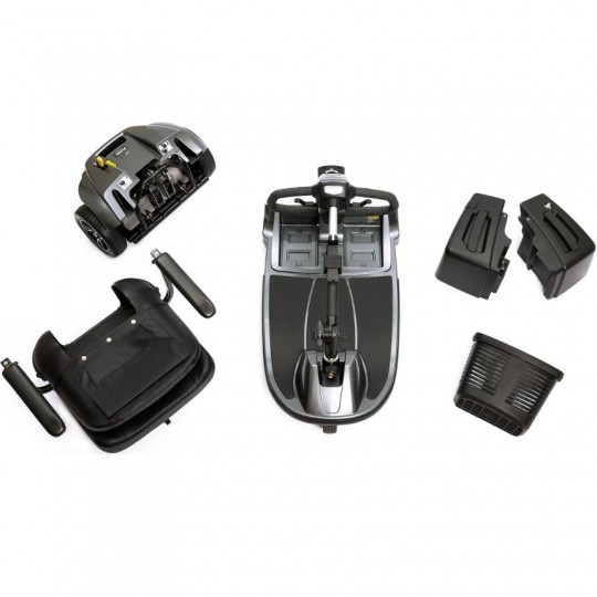 Disassembled Parts of Pride Revo 2.0 3-Wheel Mobility Scooter