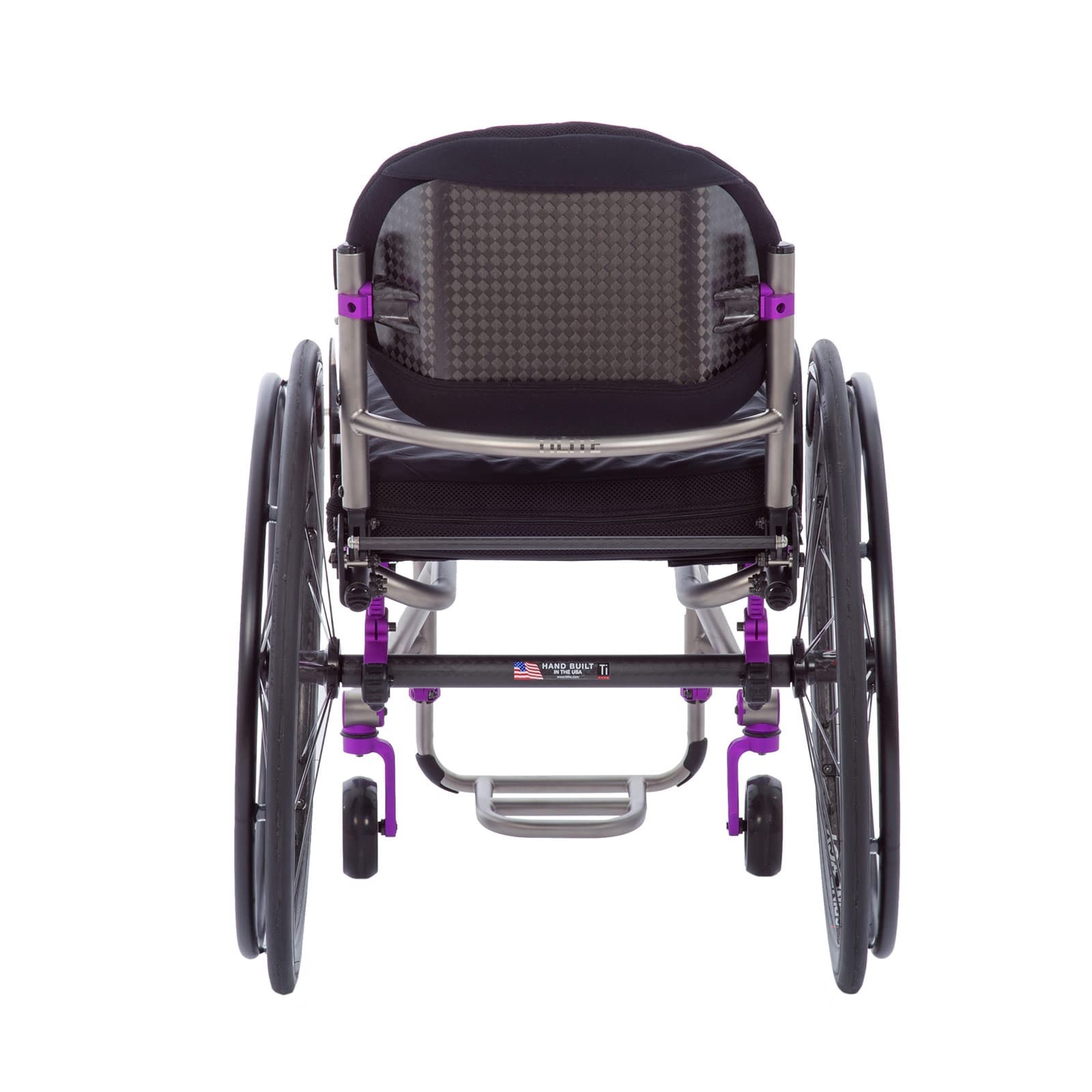 Back View of TiLite TRA Rigid Titanium Wheelchair