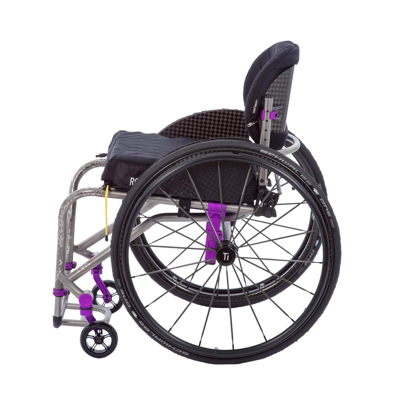Side View of TiLite TRA Rigid Titanium Wheelchair